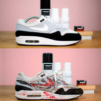 Before and after sneakers
